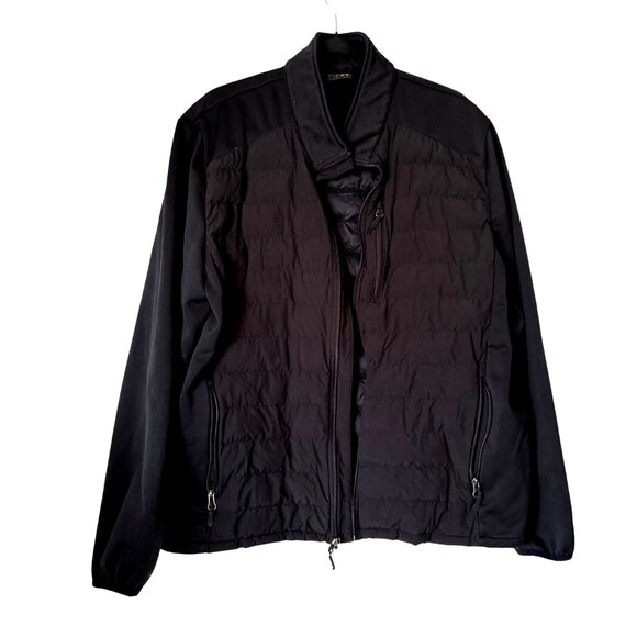 32 Degrees Mens XL Black Quilted Jacket With Zippered Pockets Insulated Warm Pol - Picture 2 of 8